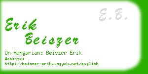 erik beiszer business card